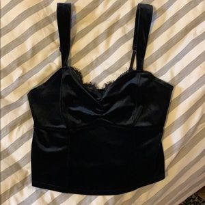 Velvet crop top